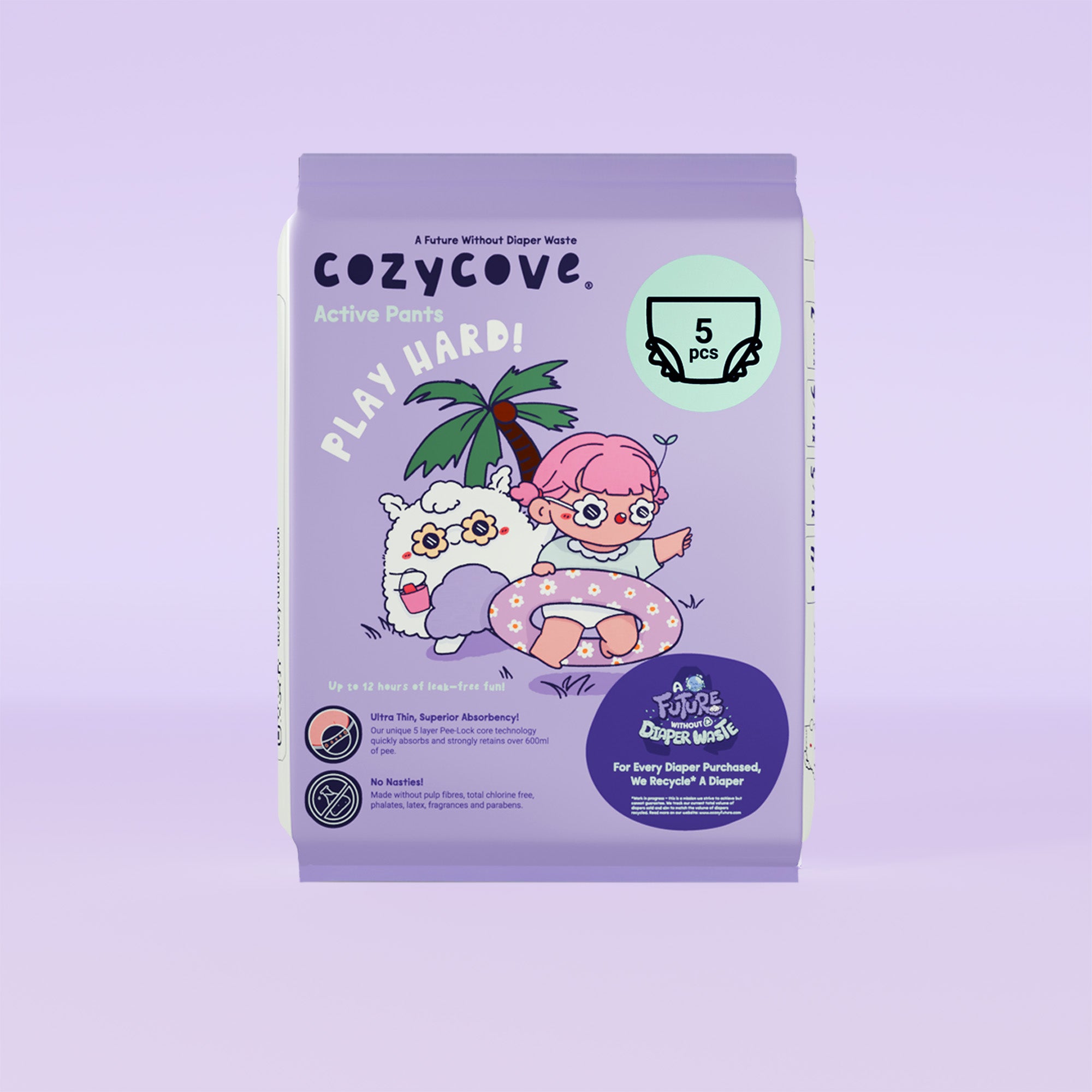 Cozycove Snooze On / Play Hard Baby Diapers Tape / Pants - Size NB, 2, 3, 4, 5, 6, 7 - Carton/Pack