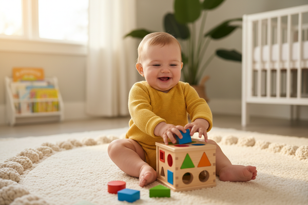 baby playing with this toy